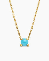 Chatelaine® Teen Necklace in 18K Yellow Gold with Turquoise, 4mm